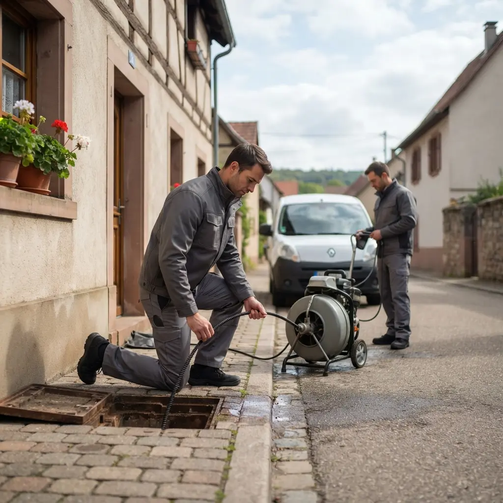 Notre approche complète de curage à Dambach-la-Ville pour prévenir les bouchons et garantir un drainage optimal