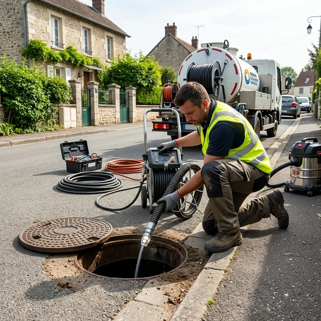 Curage canalisation Ableiges (95450)