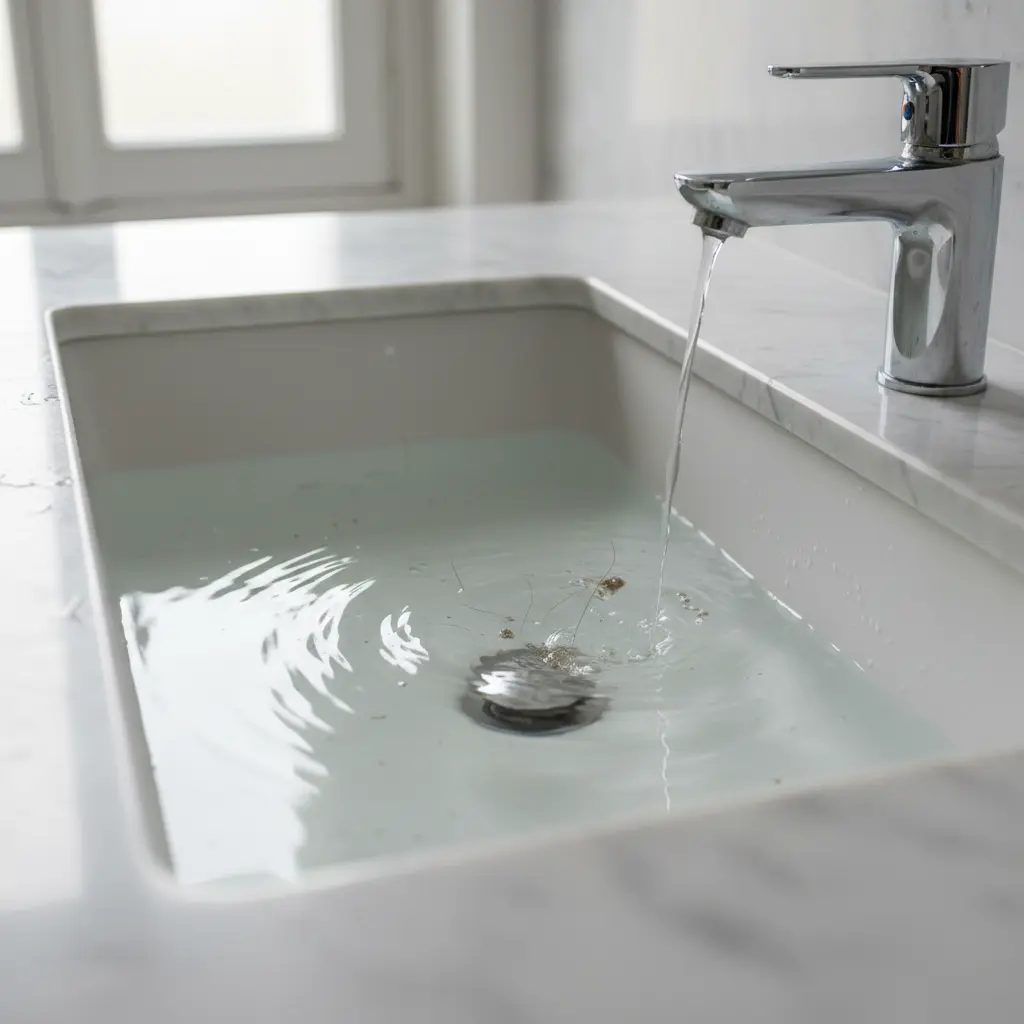 Écoulement d'eau très ralenti