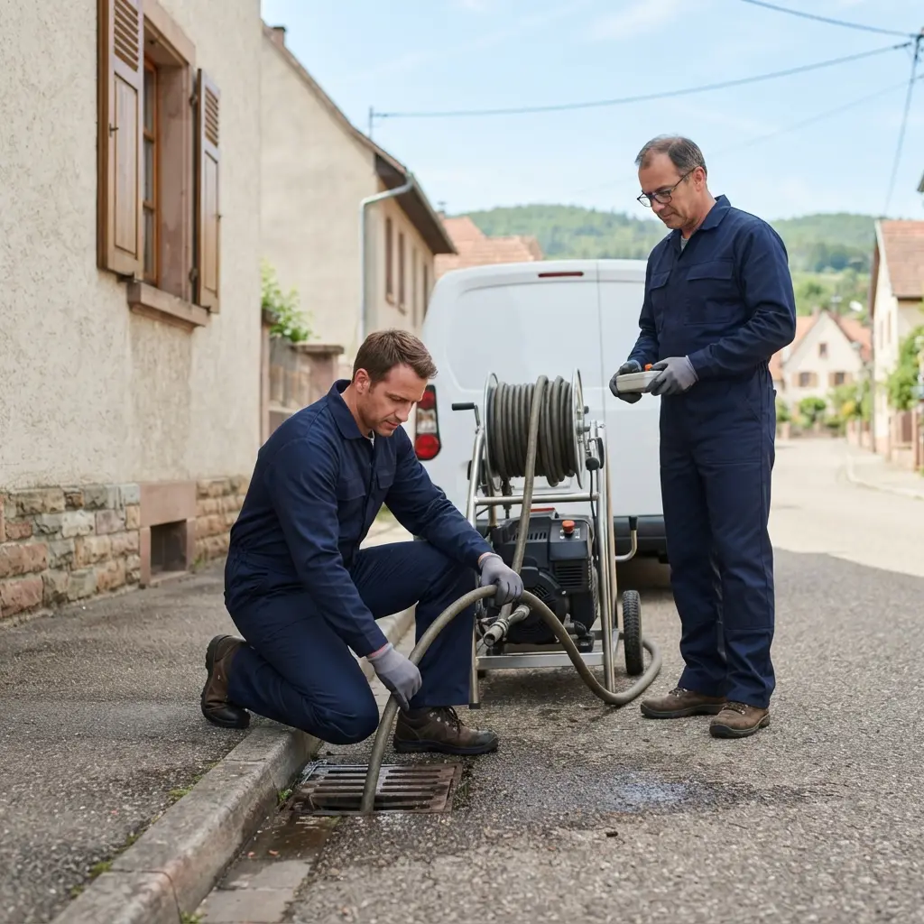 Comment se déroule une intervention de débouchage à Labaroche ?