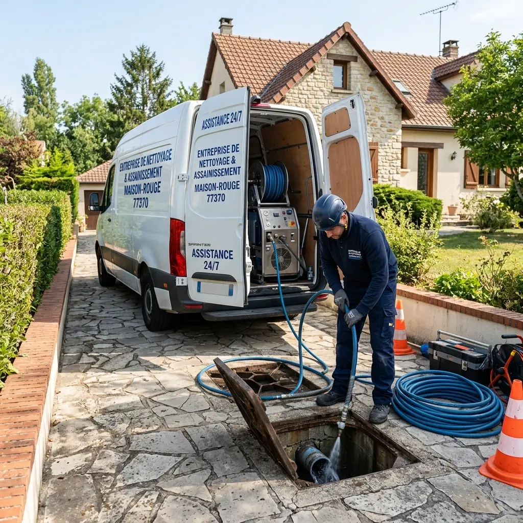 Comment se déroule une intervention de débouchage à Maison-Rouge ?