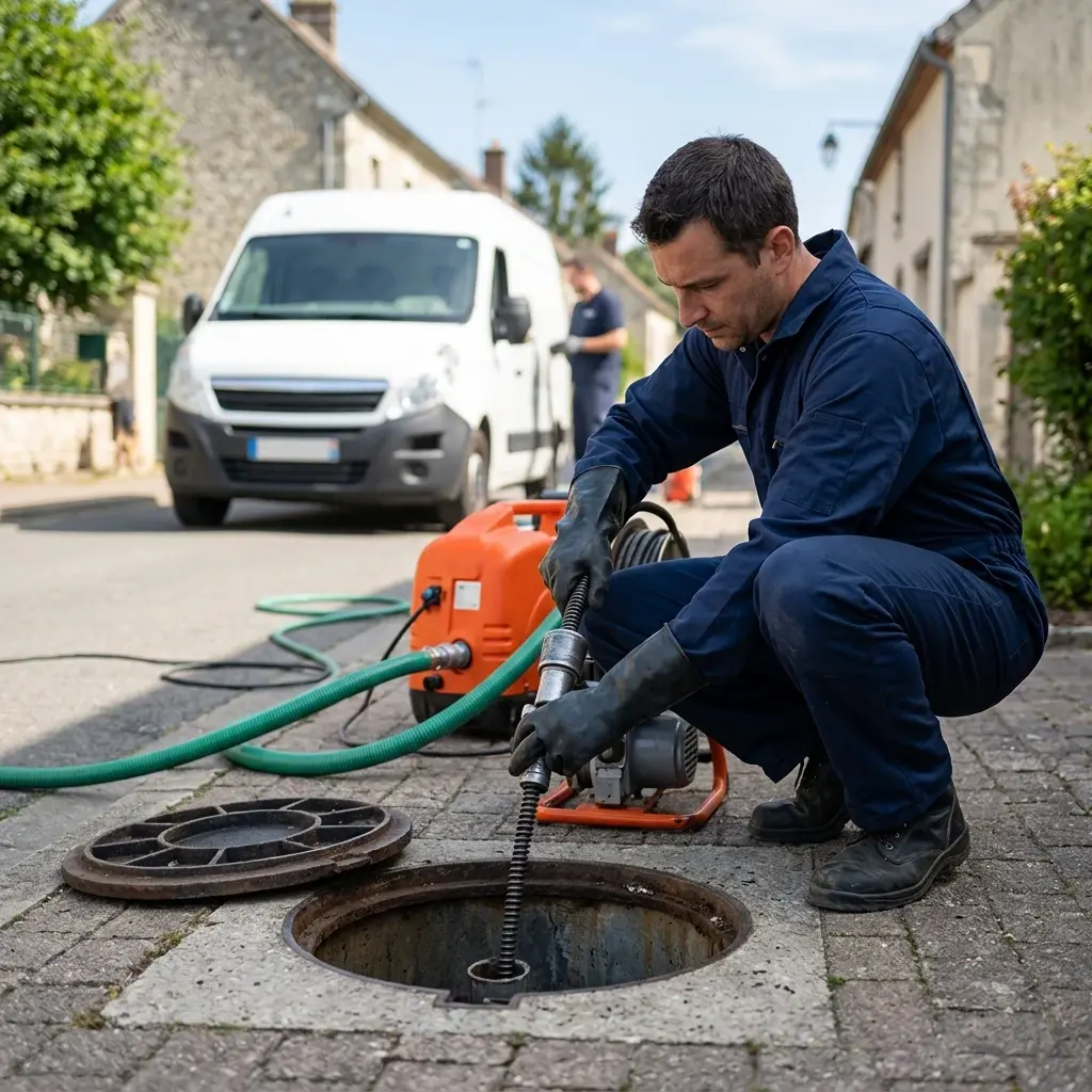 Comment se déroule une intervention de débouchage à Plessis-Feu-Aussoux ?