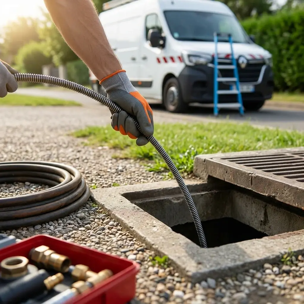 Comment se déroule une intervention de débouchage à Vaux-sur-Lunain ?