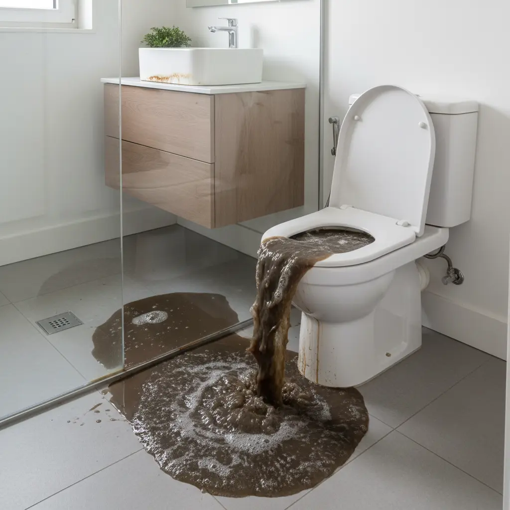 Refoulement dans les sanitaires