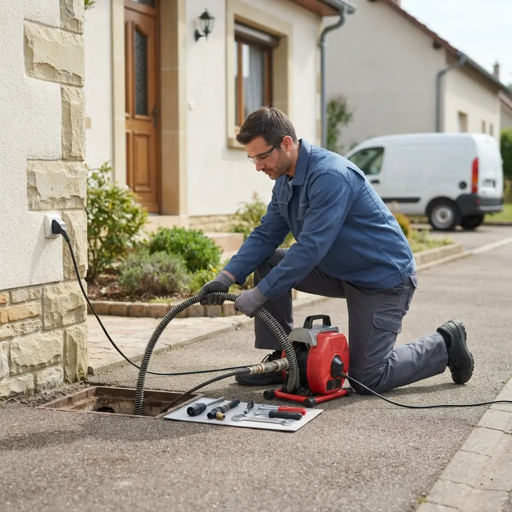 Comment nous procédons pour un débouchage d'égout à Petite-Rosselle