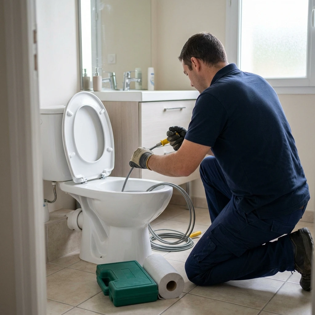 Comment réagir face à des toilettes bouchées à Andrezel ?