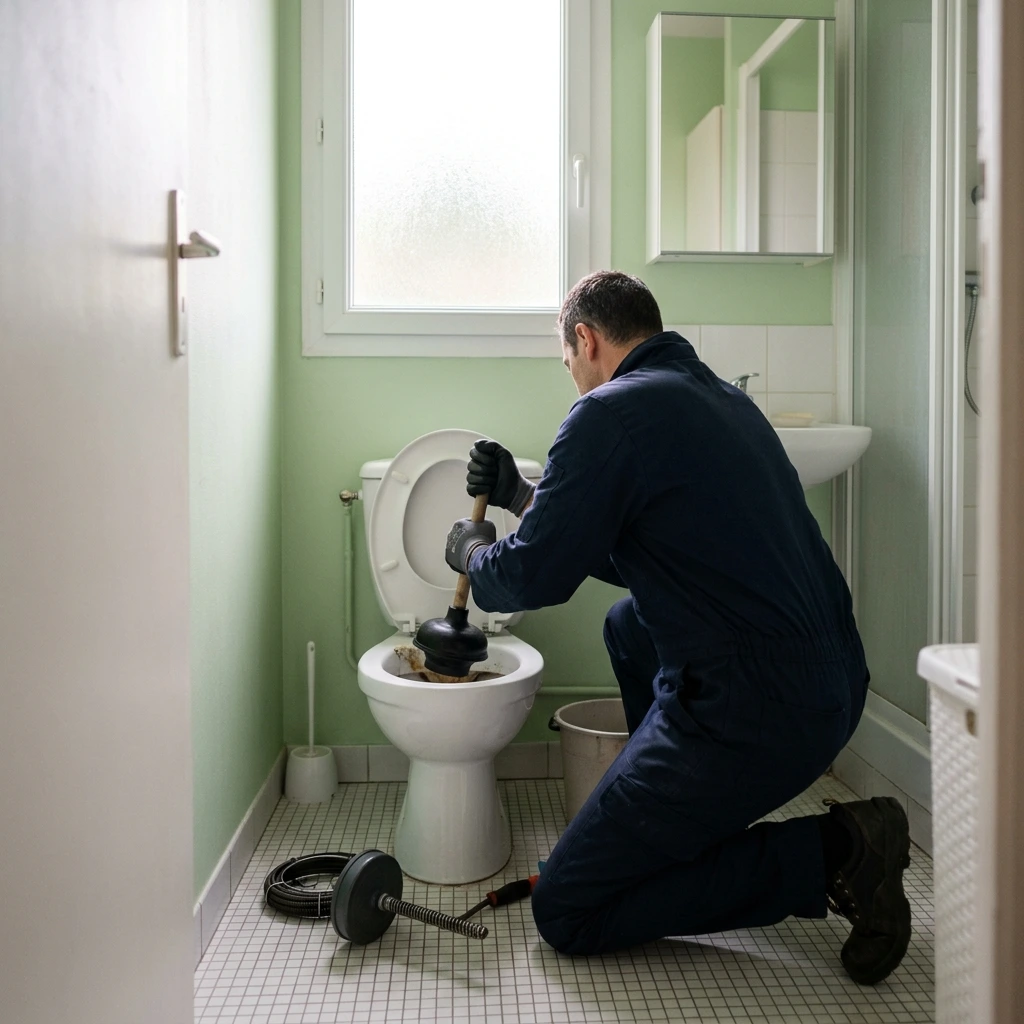 Notre méthode de débouchage WC à Mondreville