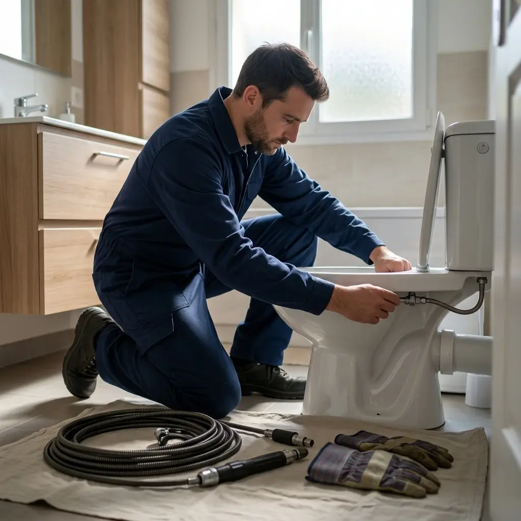Notre méthode de débouchage WC à Breux-Jouy