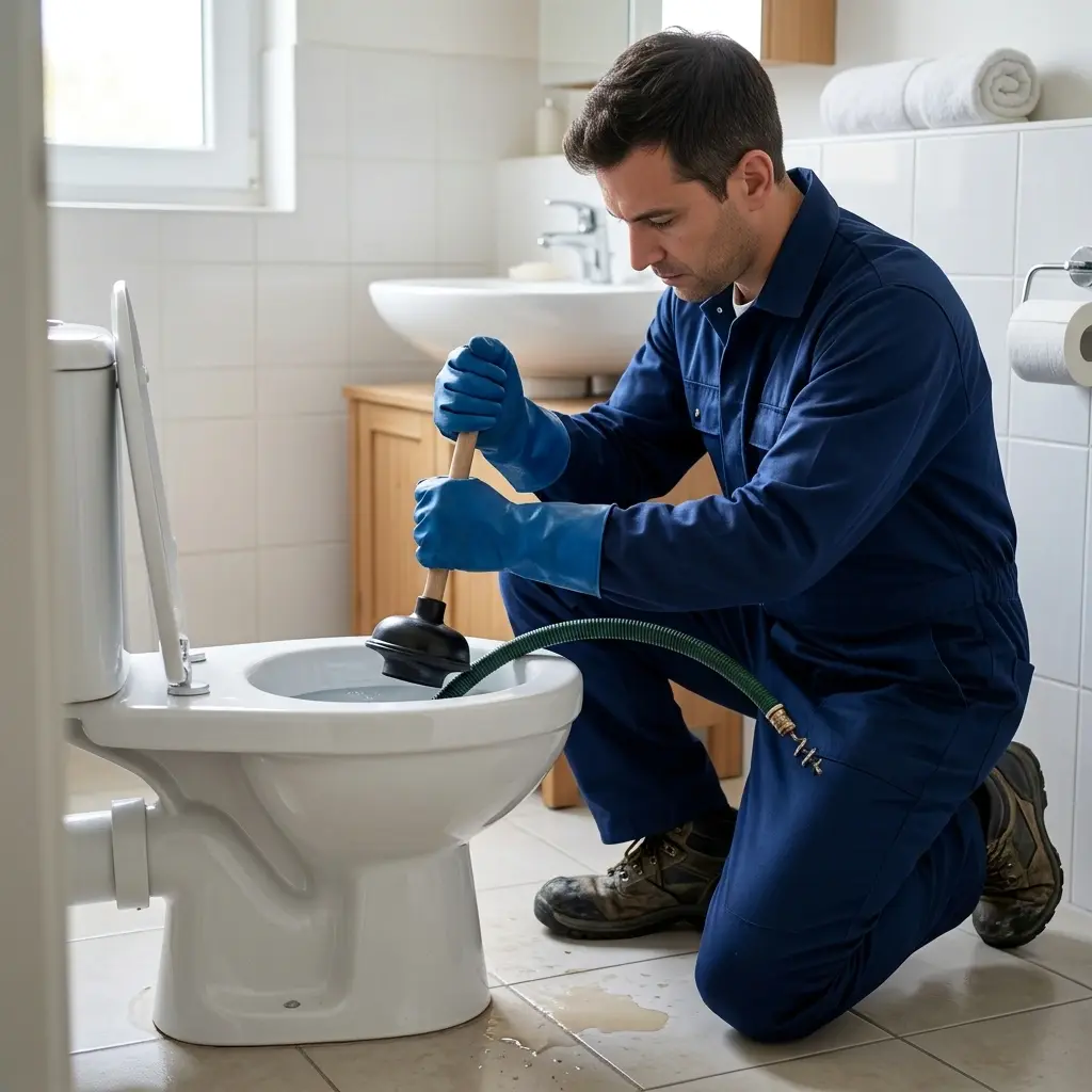 Une technique professionnelle pour des WC débouchés