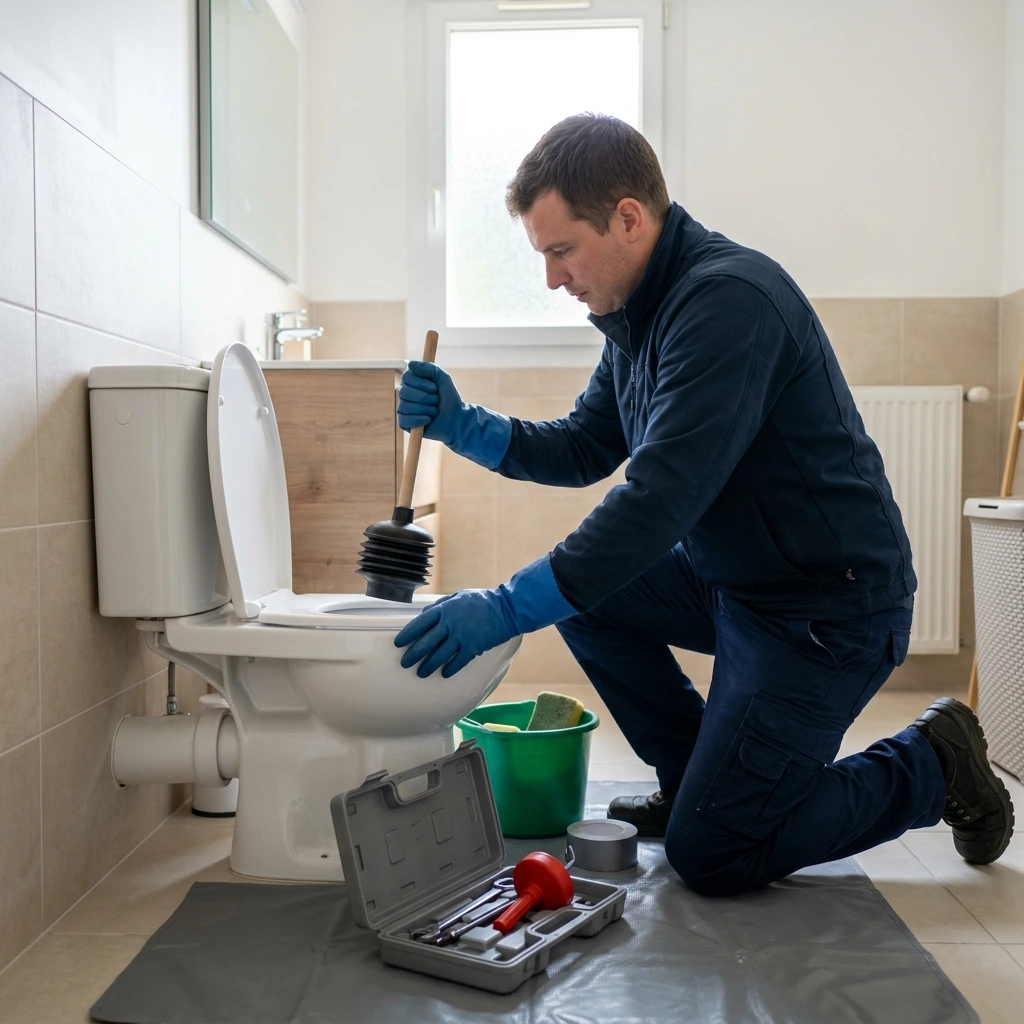 Notre méthode de débouchage WC à Mériel