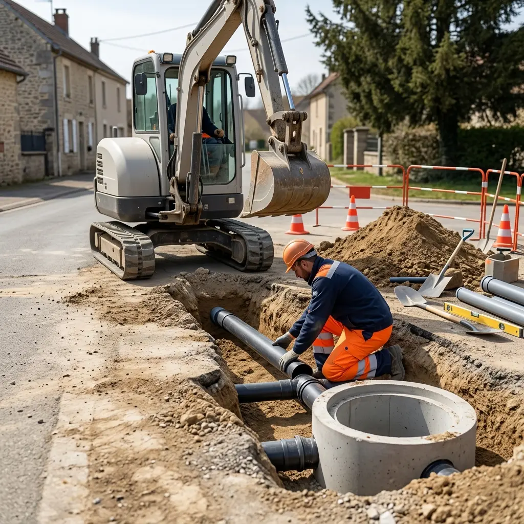 Raccordement au tout à l'égout Vrigne aux Bois (08350)
