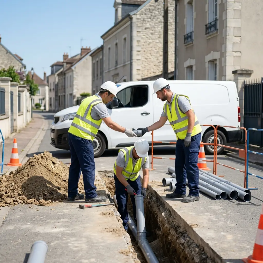 Raccordement au tout à l'égout Troyes (10000)