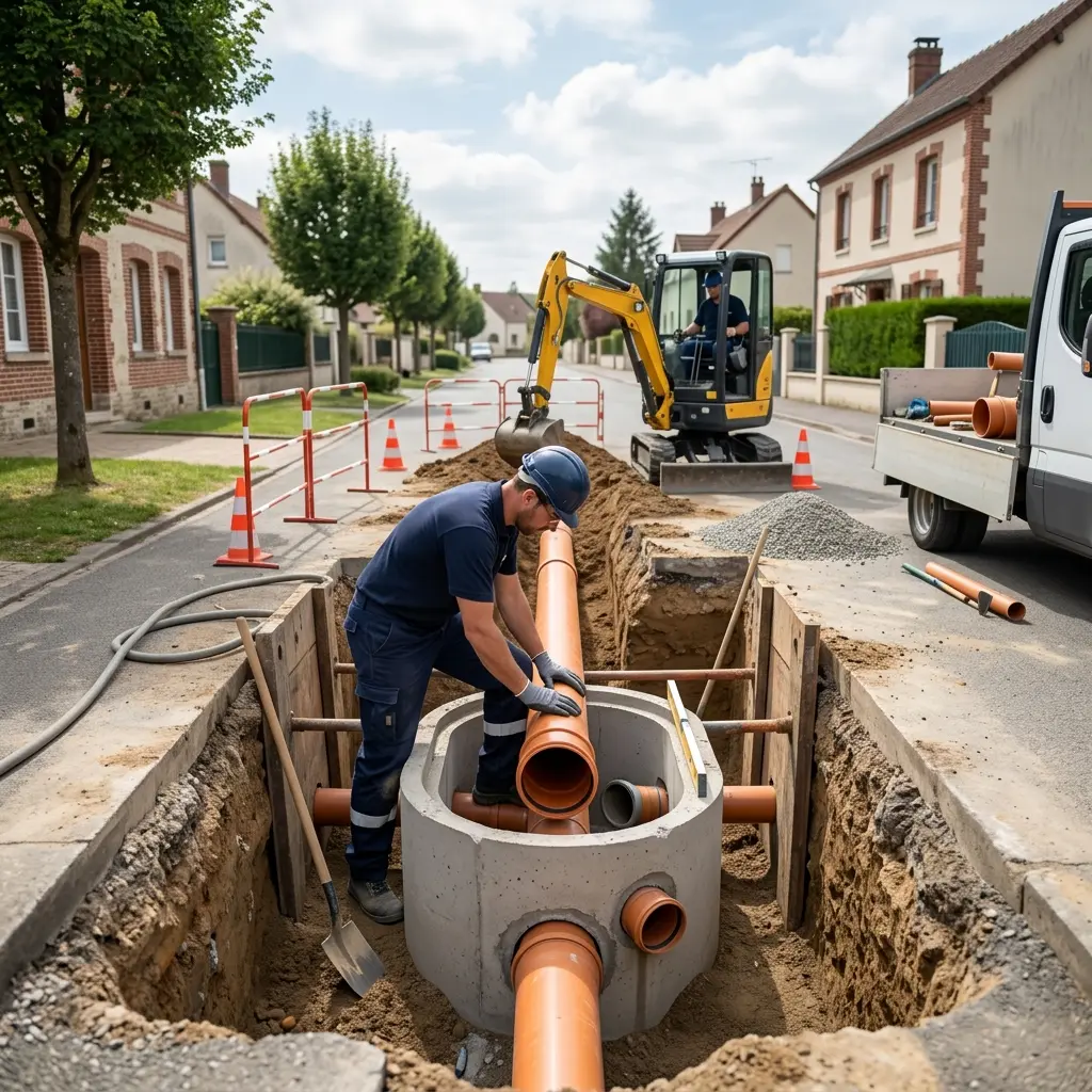 Raccordement au tout à l'égout Saint-Julien-les-Villas (10800)