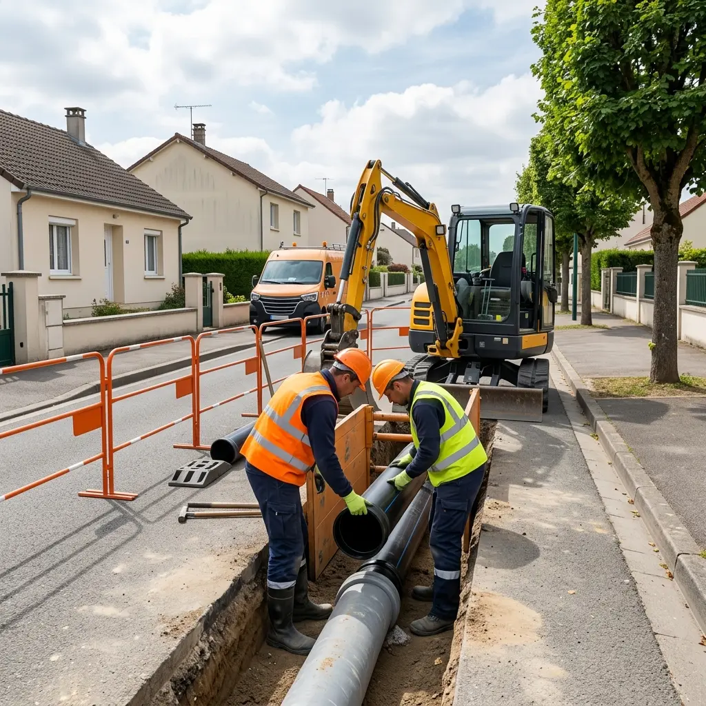 Raccordement au tout à l'égout à Bezannes en toute sécurité