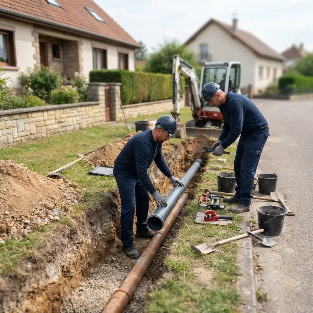 Raccordement au tout à l'égout Jarville-la-Malgrange (54140)