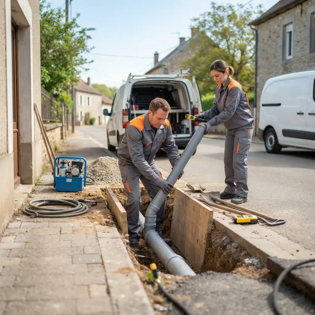 Raccordement au tout à l'égout Dieulouard (54380)