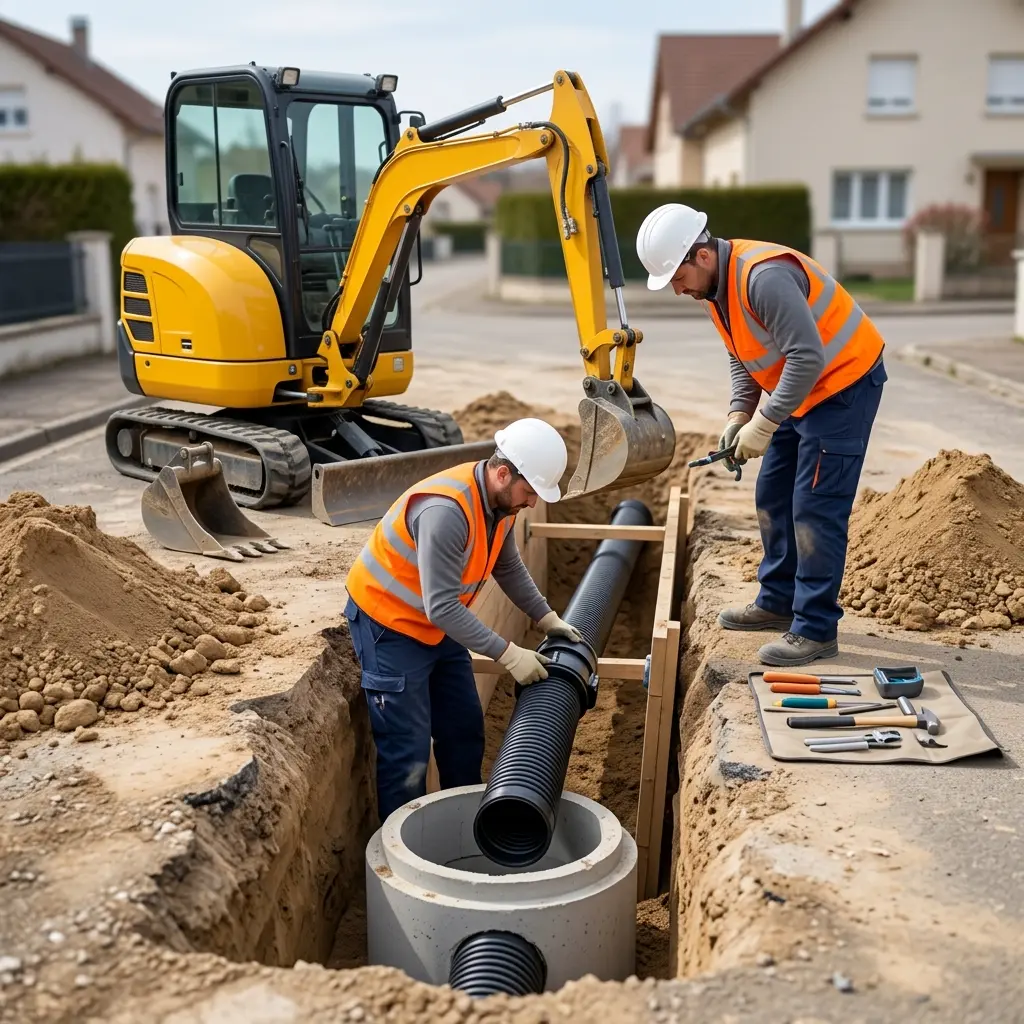 Raccordement au tout à l'égout Pulnoy (54425)
