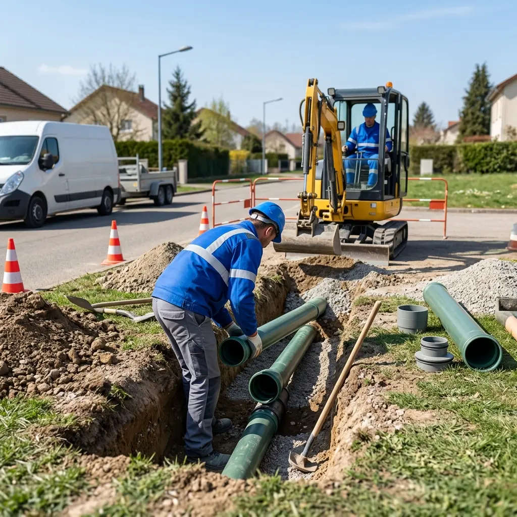 Raccordement au tout à l'égout Réhon (54430)