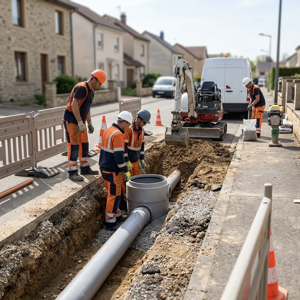 Raccordement au tout à l'égout Herserange (54440)