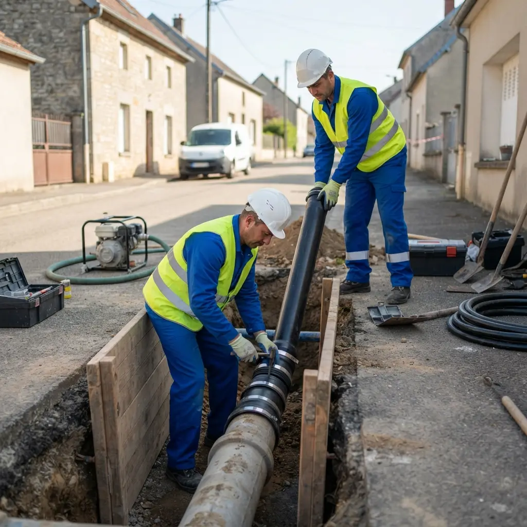 Raccordement au tout à l'égout Saulnes (54650)
