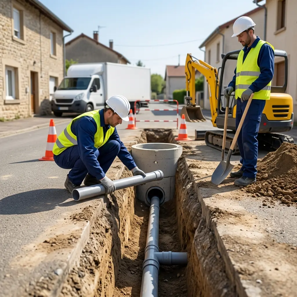 Raccordement au tout à l'égout Custines (54670)