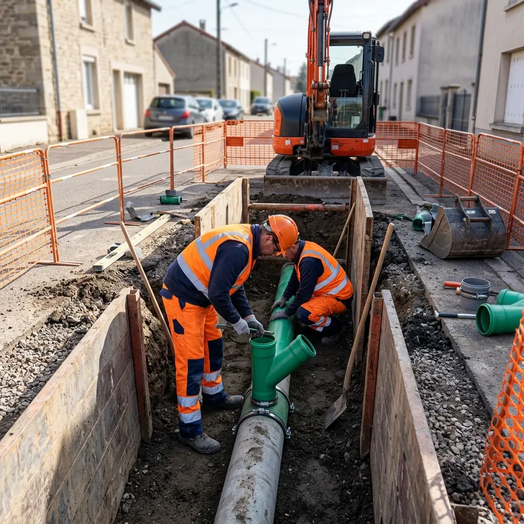 Raccordement au tout à l'égout Blénod-lès-Pont-à-Mousson (54700)