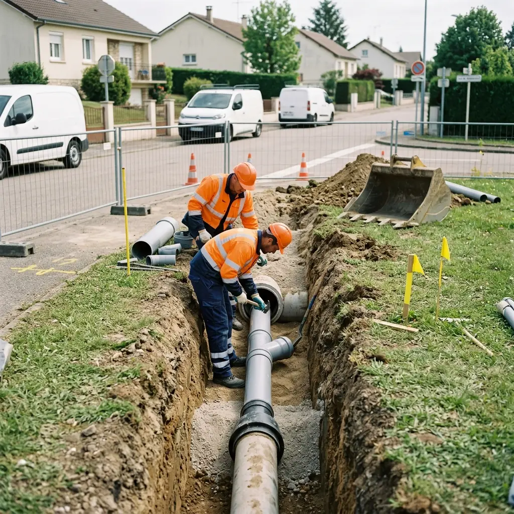 Comment se déroule l'intervention de raccordement à Fléville-devant-Nancy ?