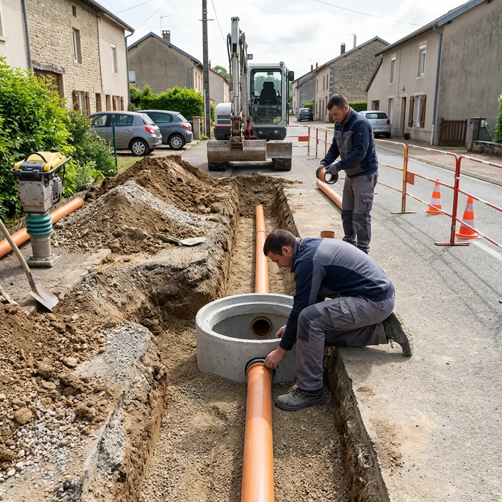 Raccordement au tout à l'égout Trieux (54750)