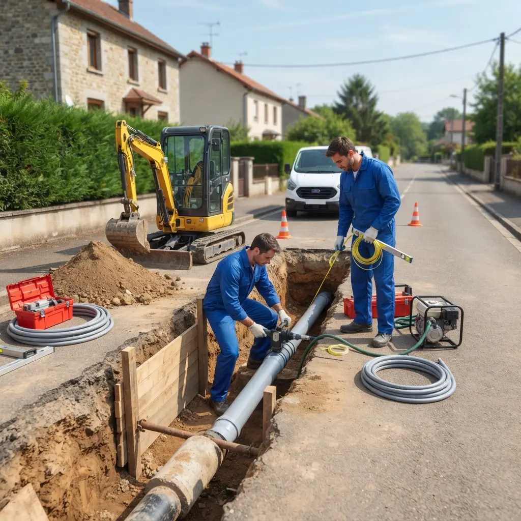 Raccordement au tout à l'égout Ancerville (55170)