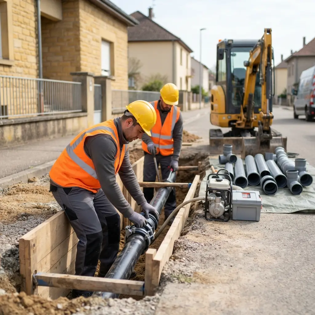 Comment se déroule le raccordement au tout à l'égout à Metz ?