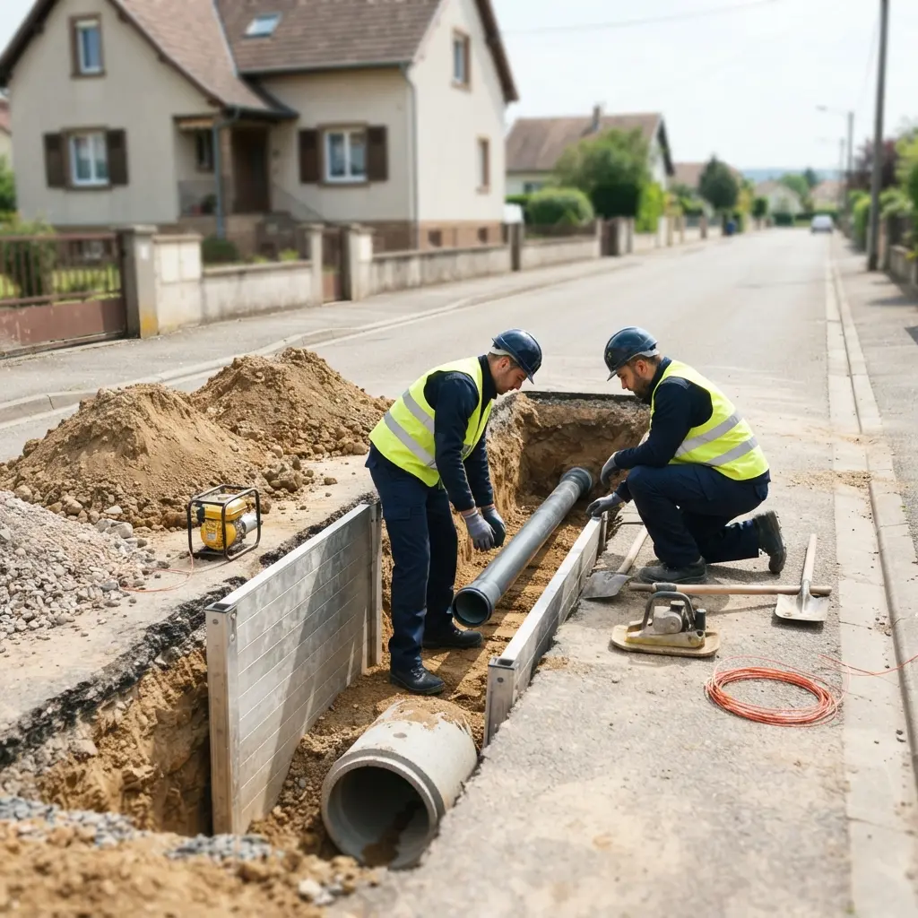 Raccordement au tout à l'égout Saint-Julien-lès-Metz (57070)