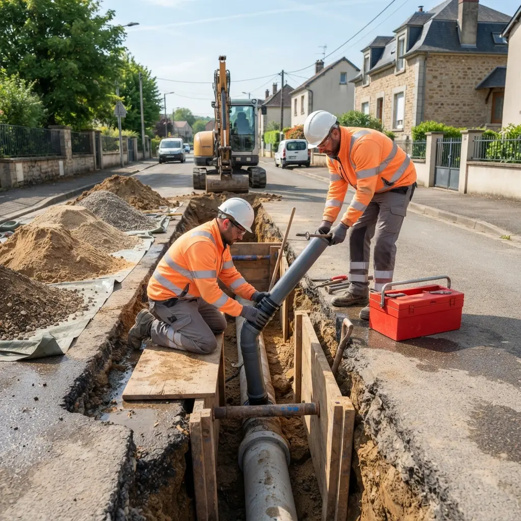 Raccordement au tout à l'égout Moulins-lès-Metz (57160)