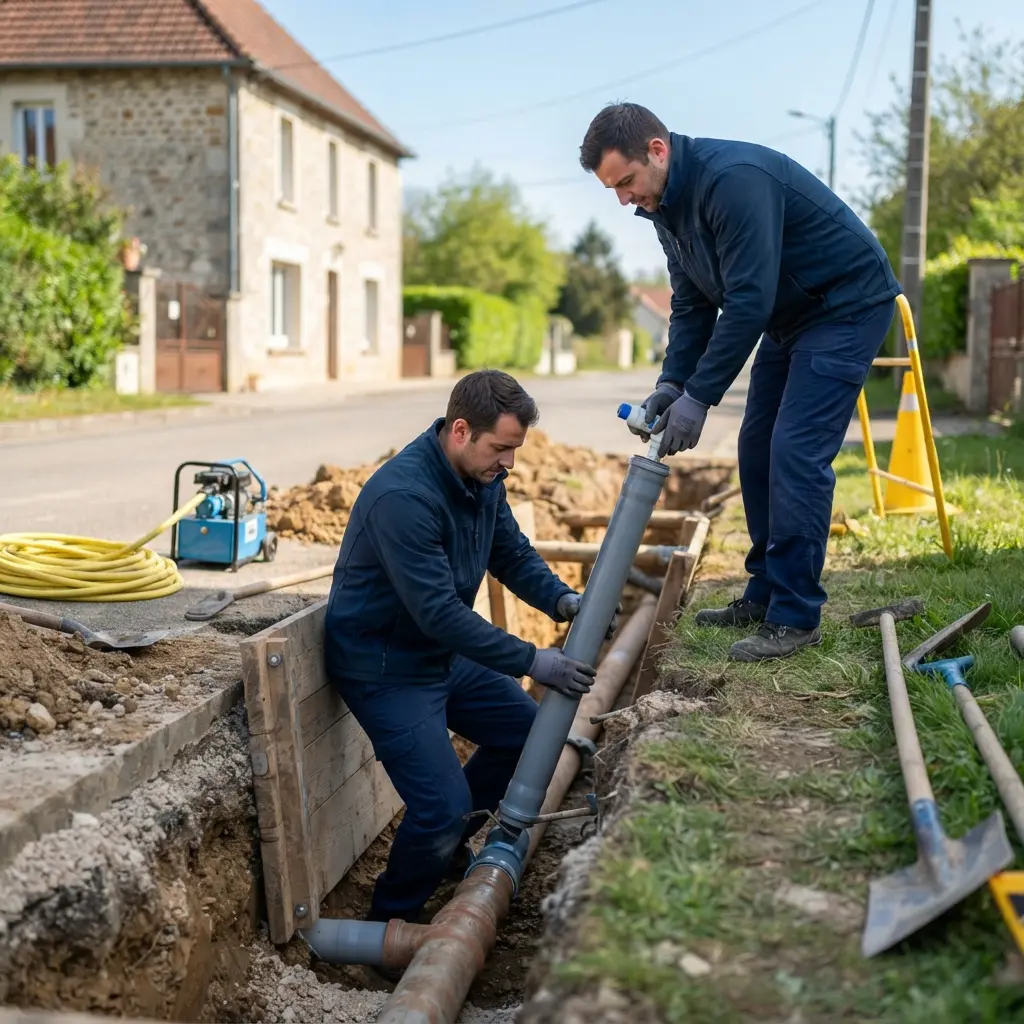 Raccordement au tout à l'égout Château-Salins (57170)