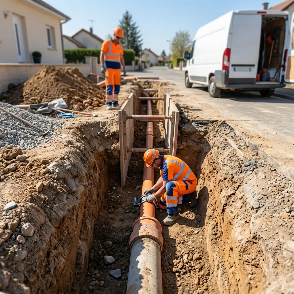 Raccordement au tout à l'égout Gandrange (57175)