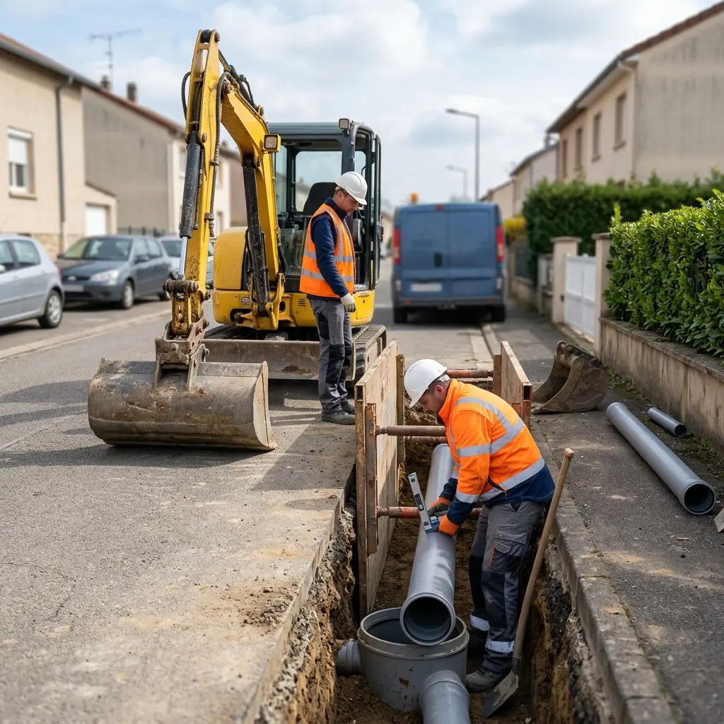 Raccordement au tout à l'égout Nilvange (57240)