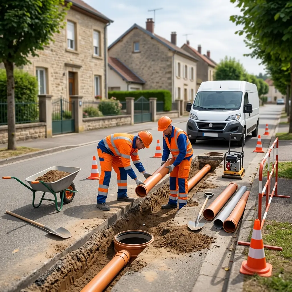 Raccordement au tout à l'égout Dieuze (57260)