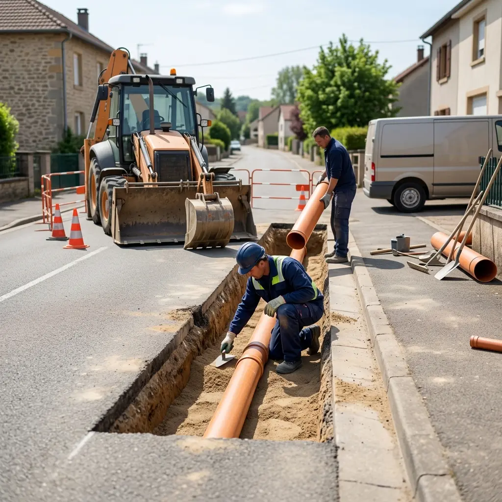 Raccordement au tout à l'égout Uckange (57270)