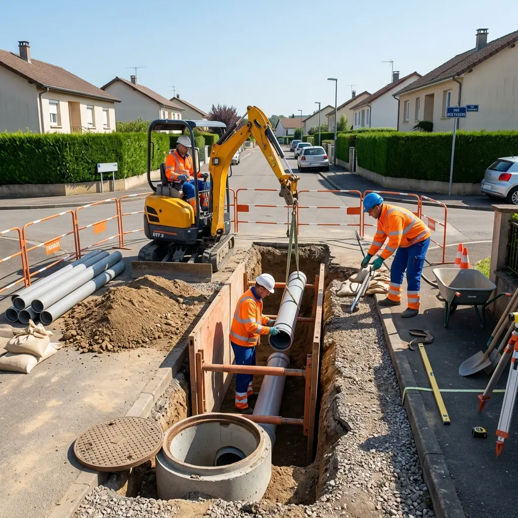 Raccordement au tout à l'égout Hagondange (57300)