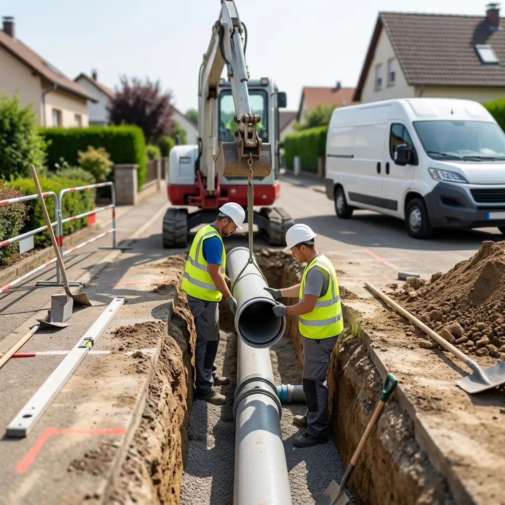 Raccordement au tout à l'égout Bousse (57310)