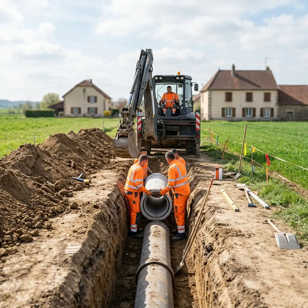 Raccordement au tout à l'égout Rurange-lès-Thionville (57310)