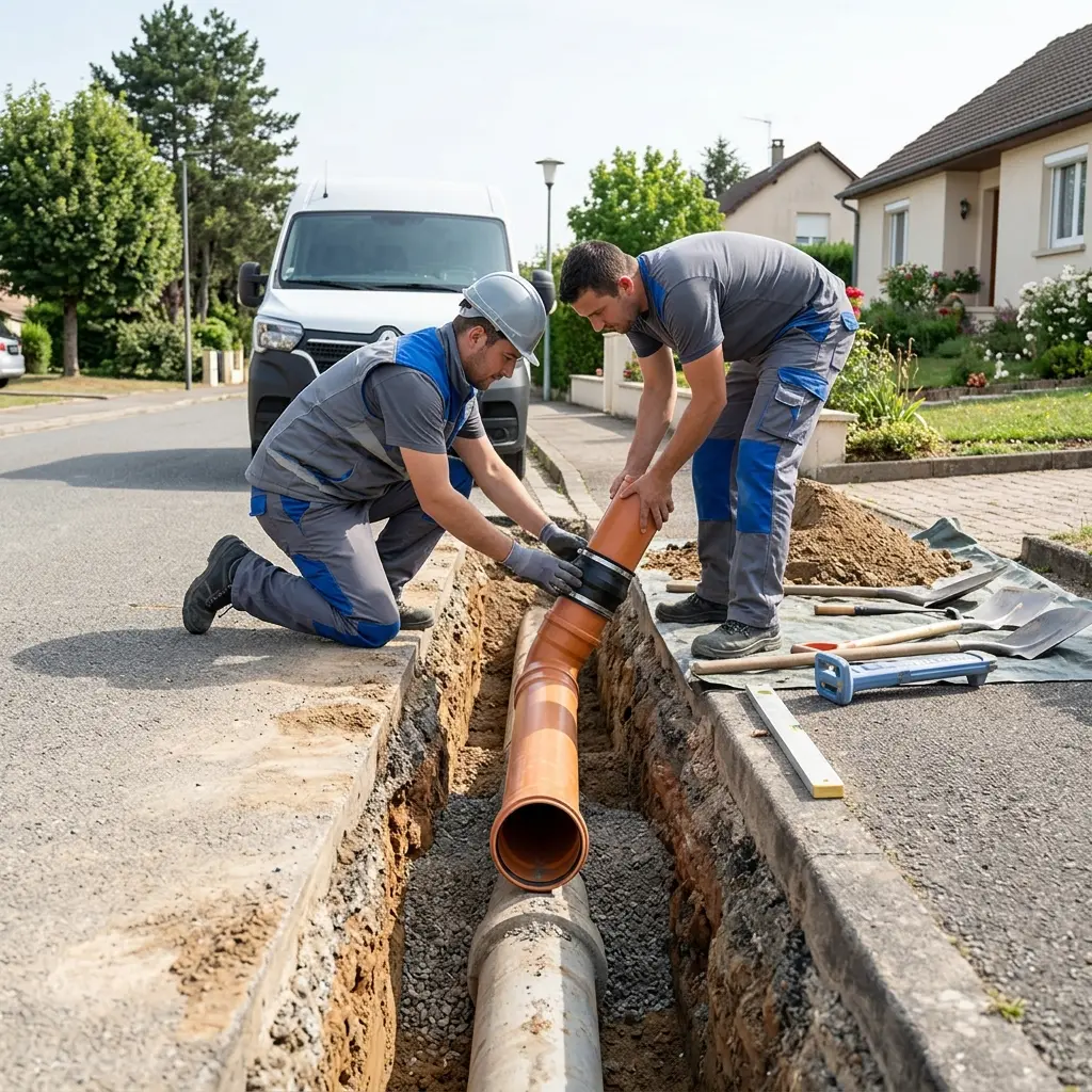 Raccordement au tout à l'égout Volmerange-les-Mines (57330)