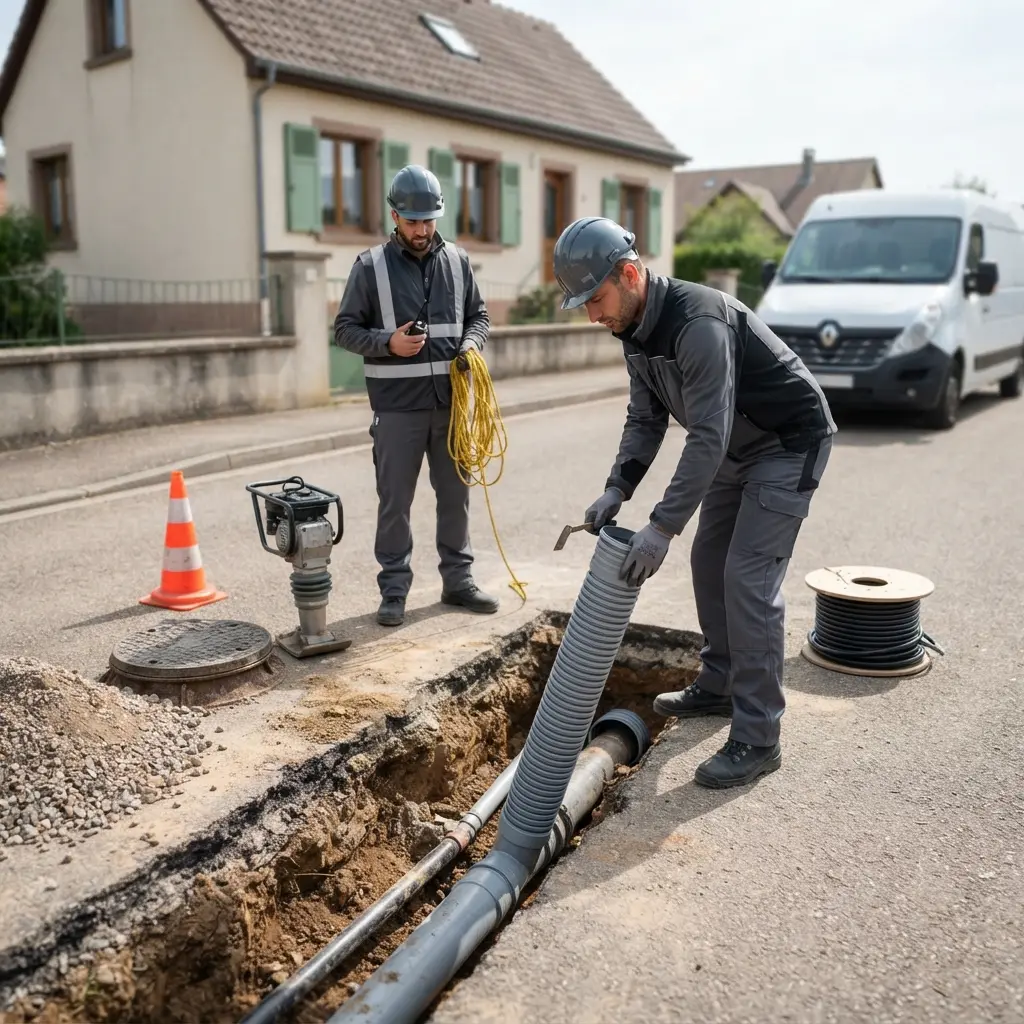 Raccordement au tout à l'égout Morhange (57340)