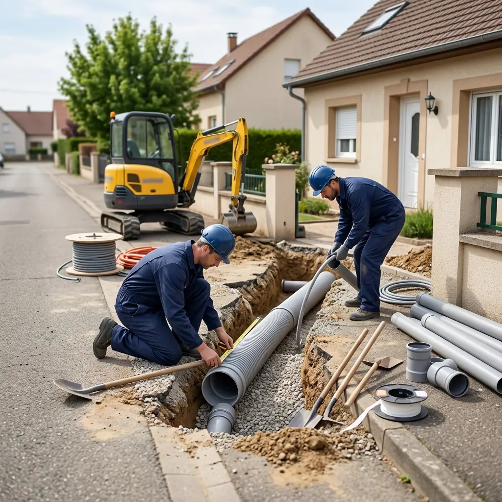Raccordement au tout à l'égout Schœneck (57350)