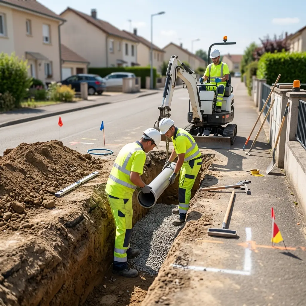 Raccordement au tout à l'égout Faulquemont (57380)