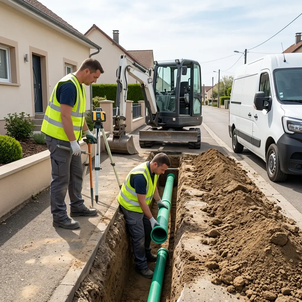 Raccordement au tout à l'égout Verny (57420)