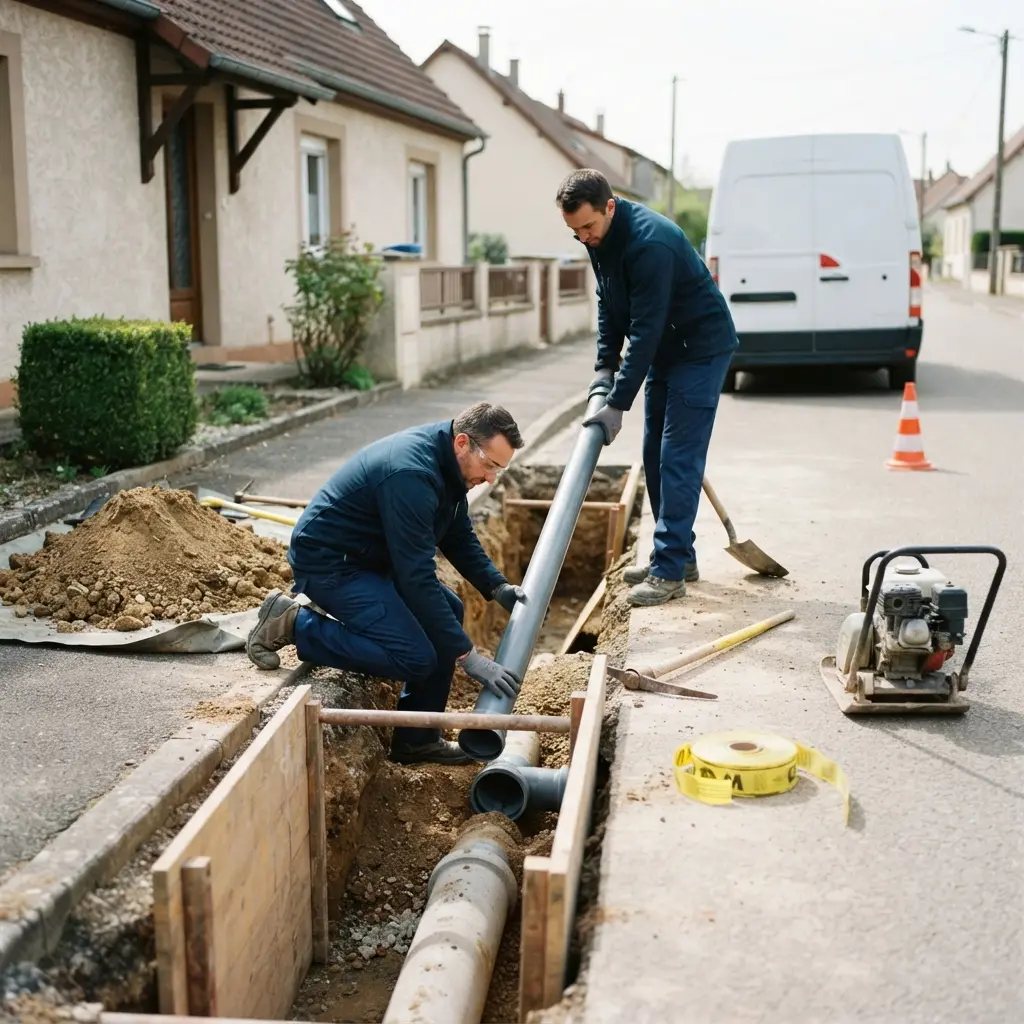 Raccordement au tout à l'égout Réding (57445)
