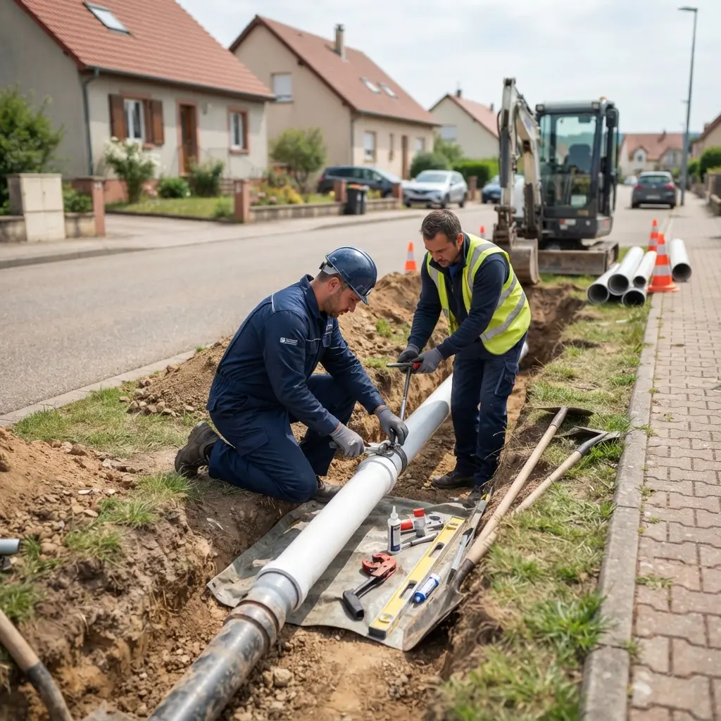 Raccordement au tout à l'égout Farébersviller (57450)