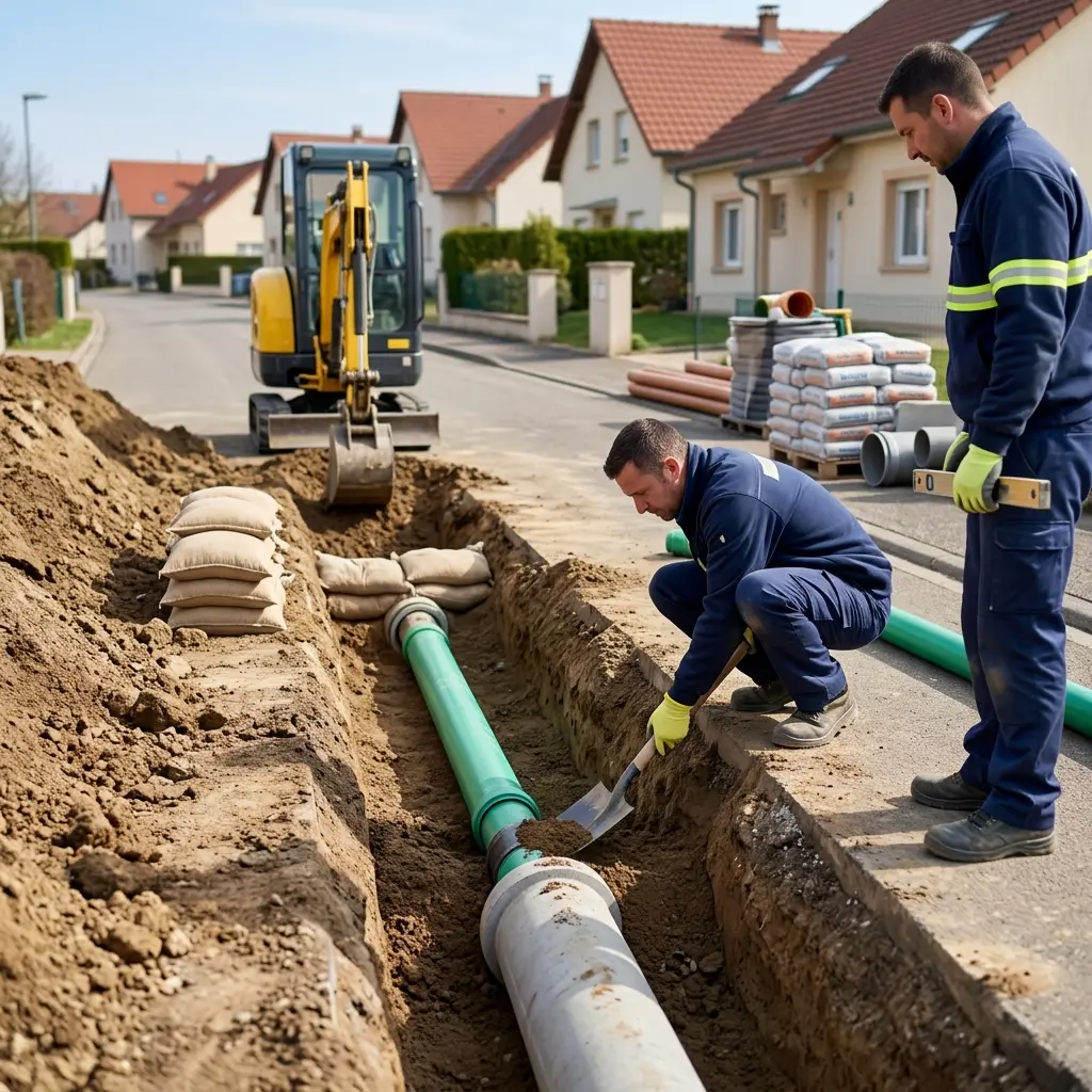 Raccordement au tout à l'égout Behren-lès-Forbach (57460)