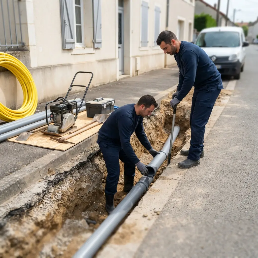 Raccordement au tout à l'égout L'Hôpital (57490)