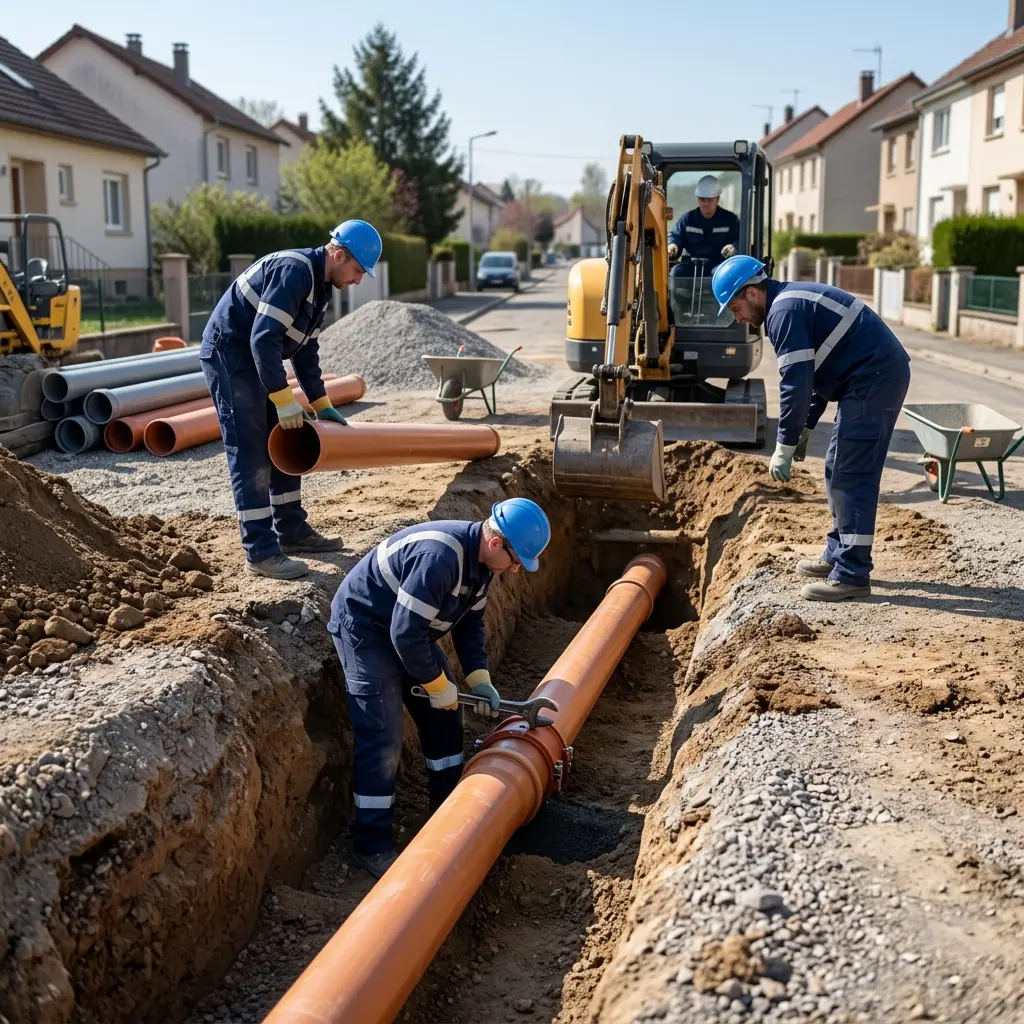 Raccordement au tout à l'égout Saint-Avold (57500)
